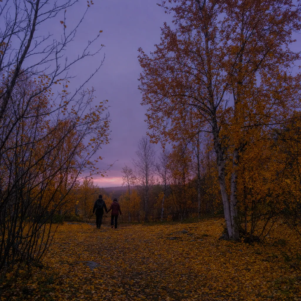 honeymoon autumn scene